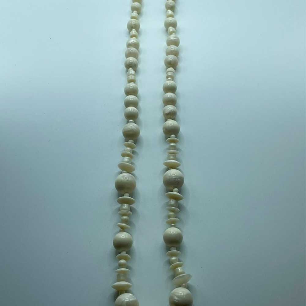 Grandma Jewelry- Beaded Womens Necklace Off-White… - image 3