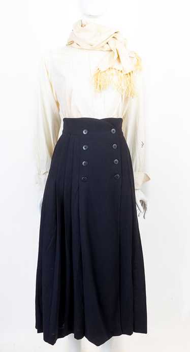 1980s Escada Wool Maxi Skirt
