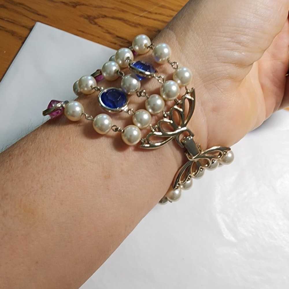 Mid century vintage multi colored necklace/bracel… - image 12