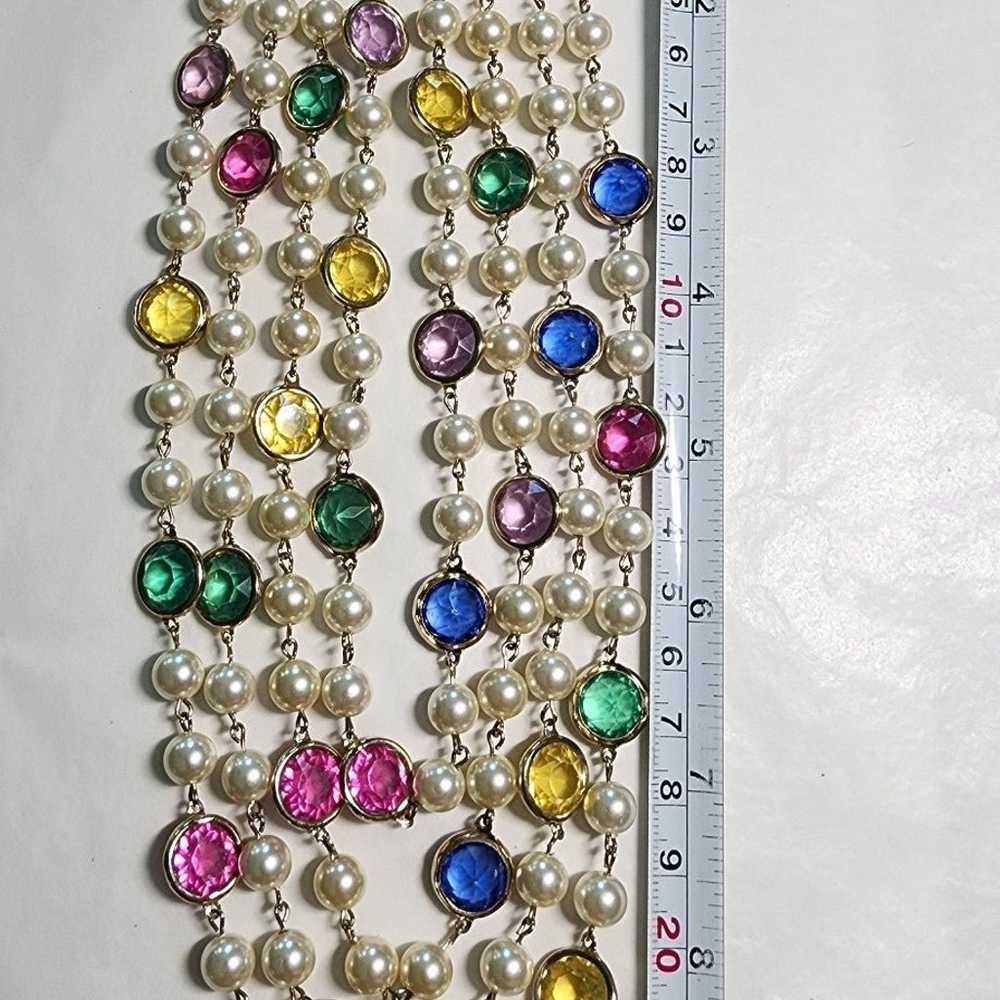 Mid century vintage multi colored necklace/bracel… - image 2