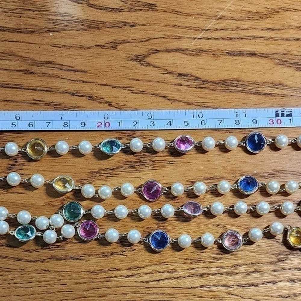 Mid century vintage multi colored necklace/bracel… - image 6