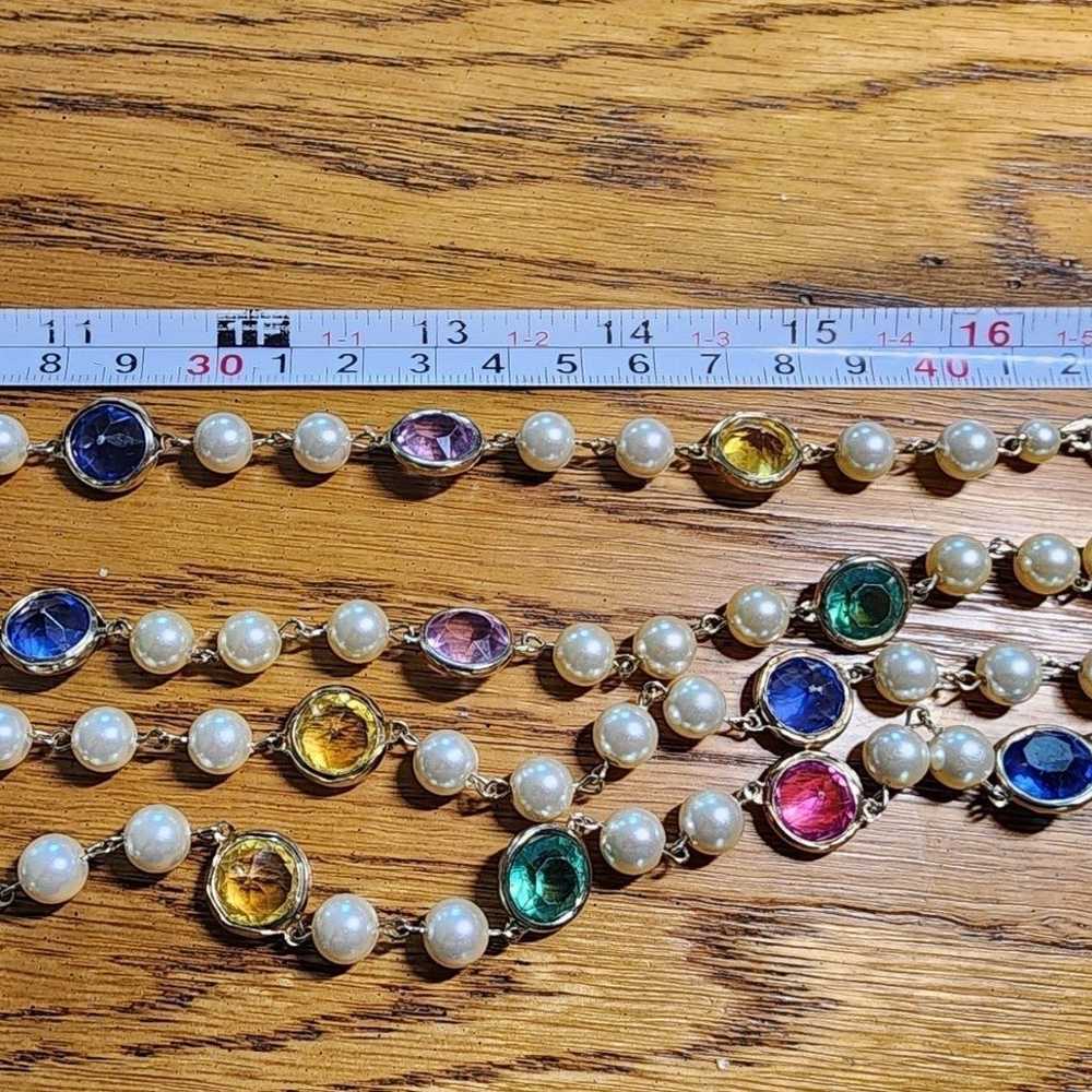 Mid century vintage multi colored necklace/bracel… - image 7