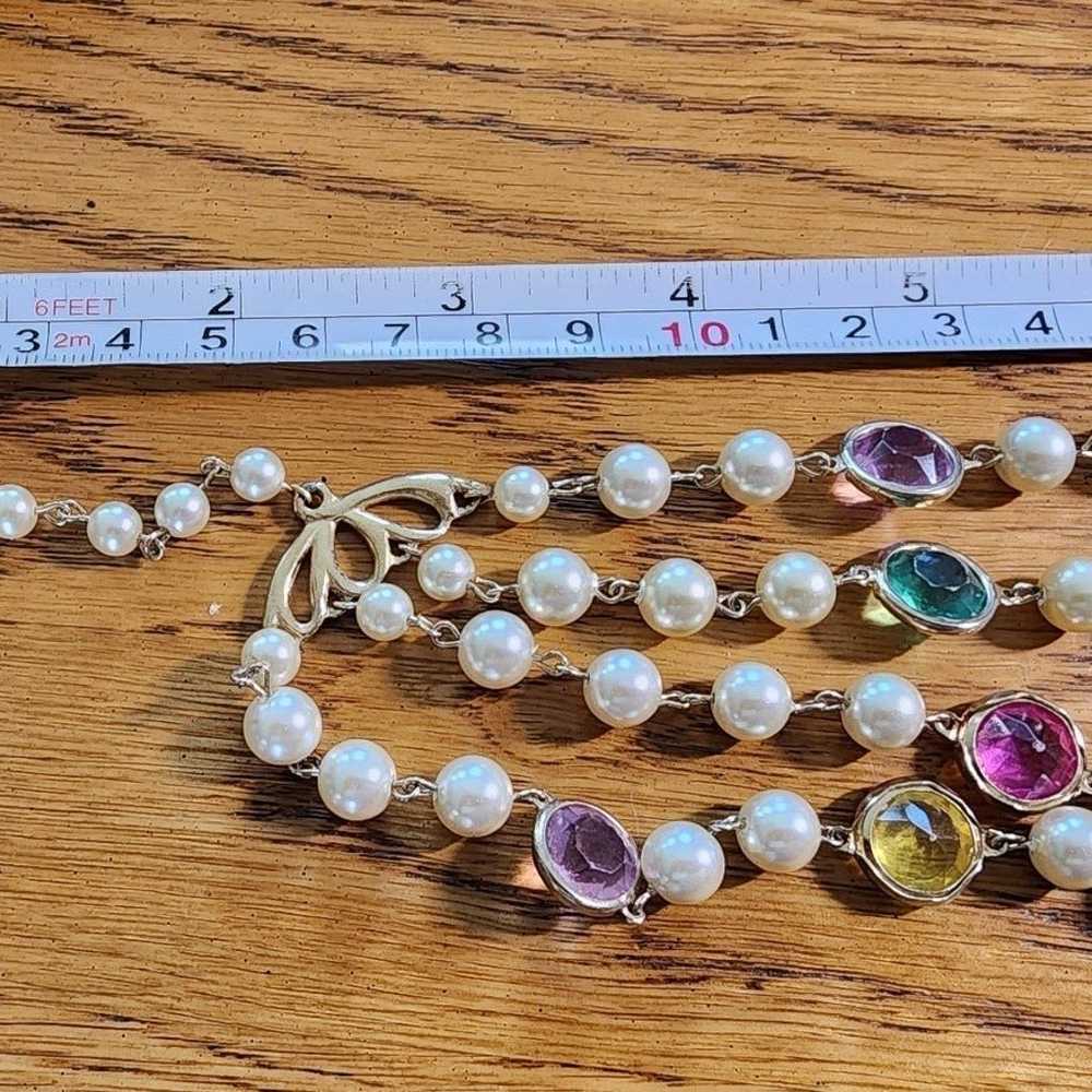 Mid century vintage multi colored necklace/bracel… - image 8
