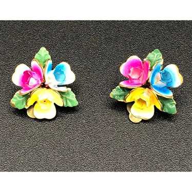 Vintage Enameled Earrings