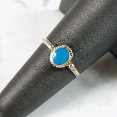Womens Sterling Silver Turquoise Ring 1.1g E1004