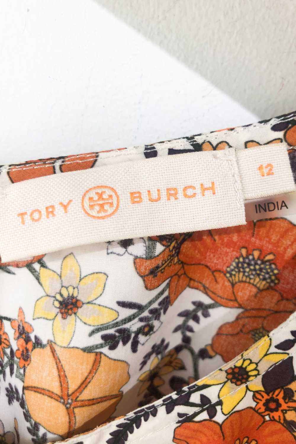 Tory Burch Orange Floral Dress - image 3