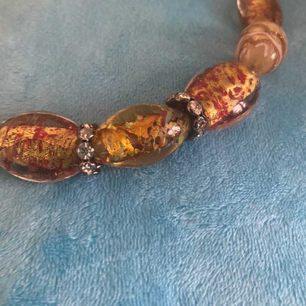 Lampwork glass beads necklace - image 2