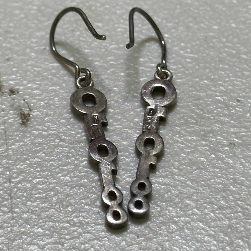 Vintage y2k 01-01-00 earrings Sterling Silver 925 - image 2