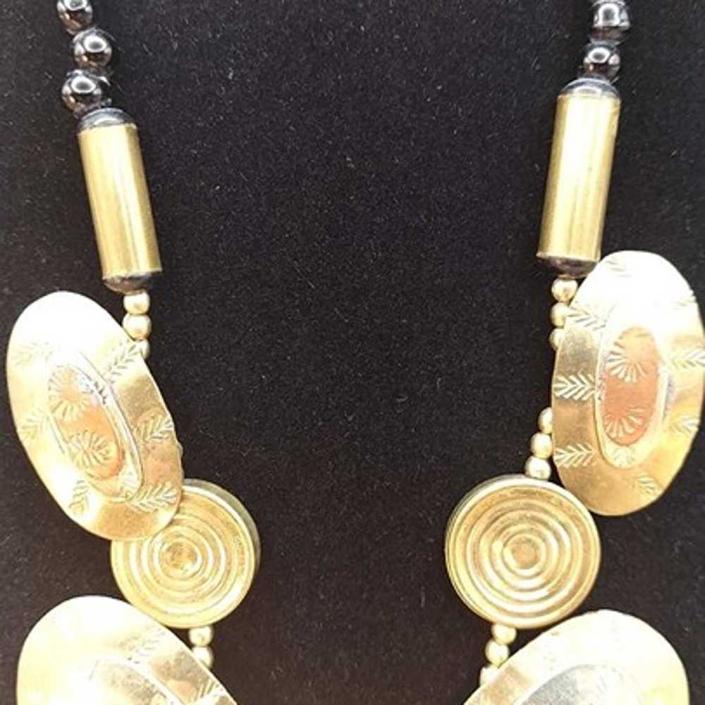 Vintage Brass/Copper & Nickel Silver Tribal Style… - image 3