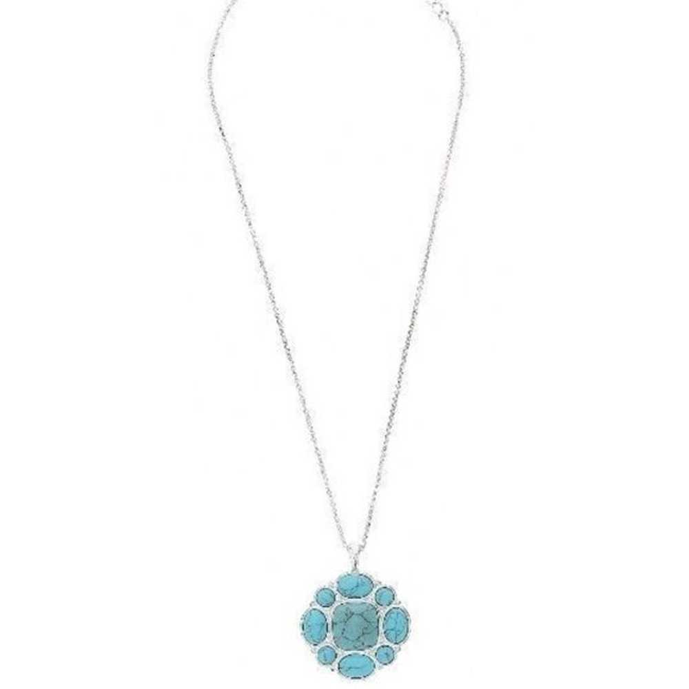 Trifari Vintage Turquoise Pendant Necklace - image 3