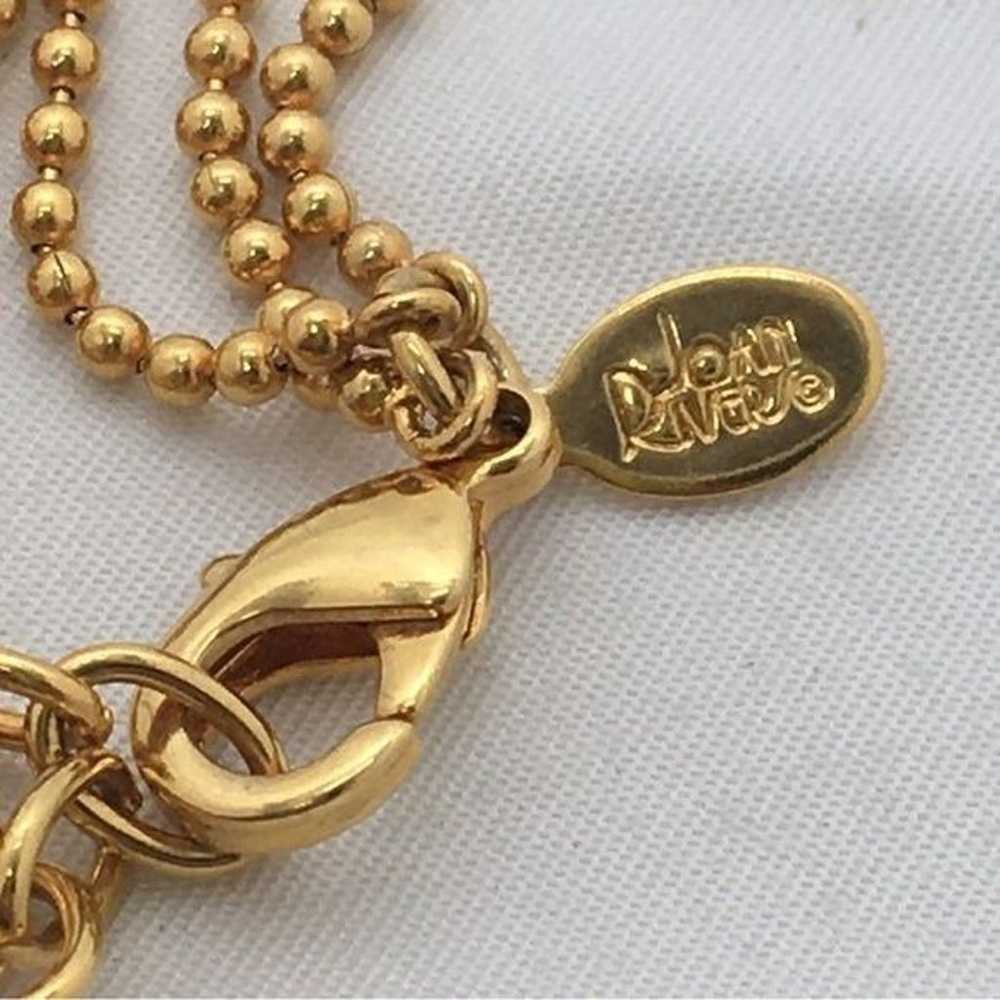 Vintage Joan Rivers, Gold Necklace With Lock, Key… - image 4