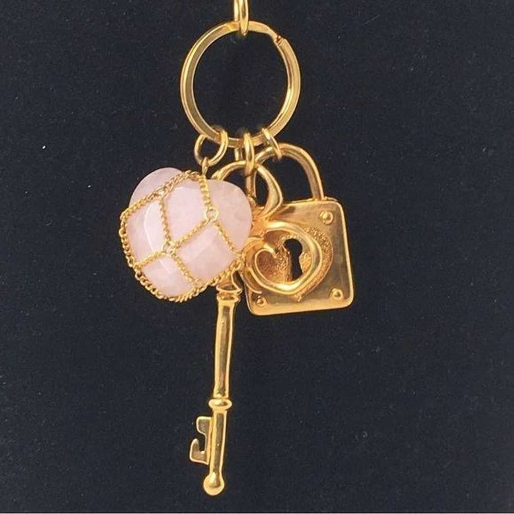 Vintage Joan Rivers, Gold Necklace With Lock, Key… - image 5