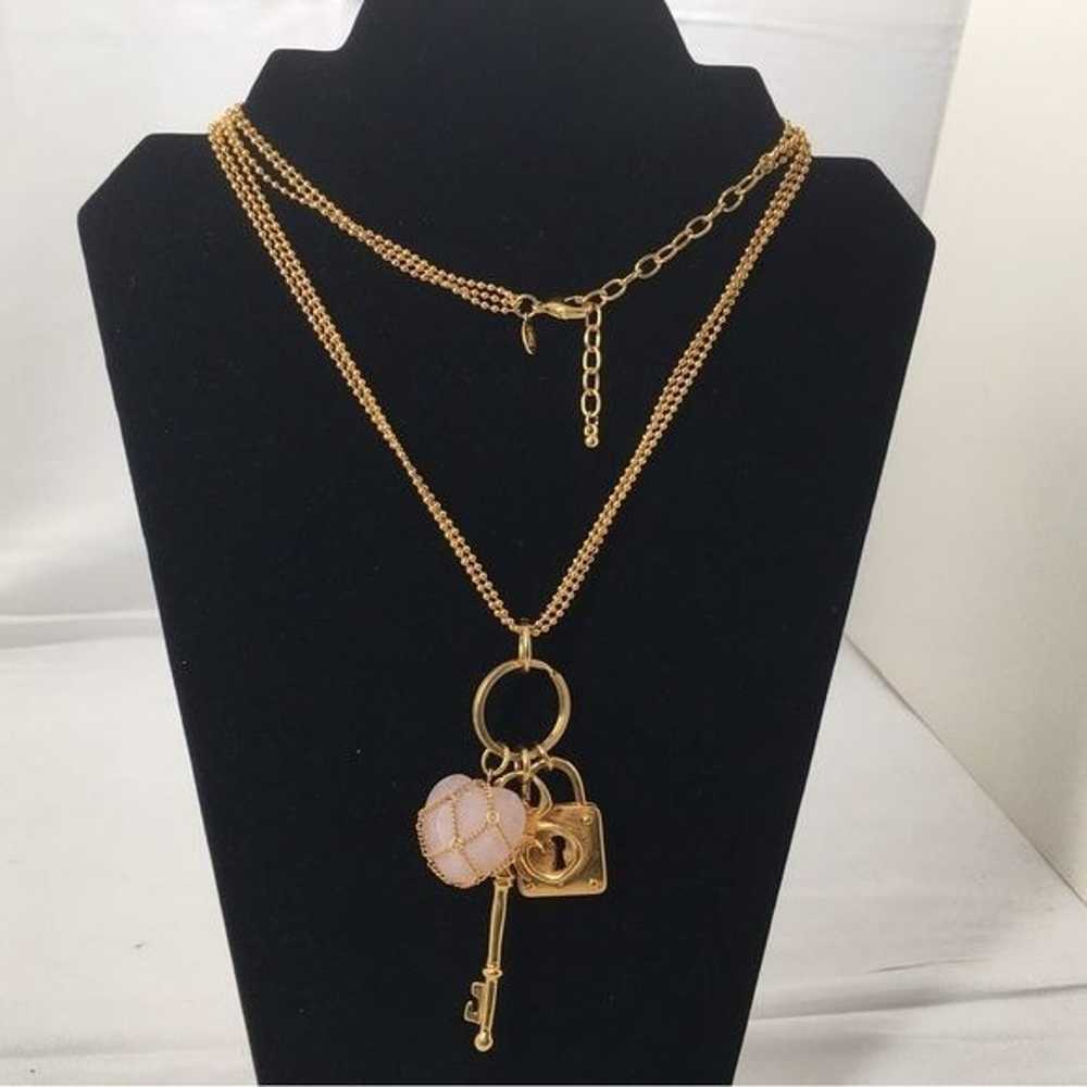 Vintage Joan Rivers, Gold Necklace With Lock, Key… - image 7