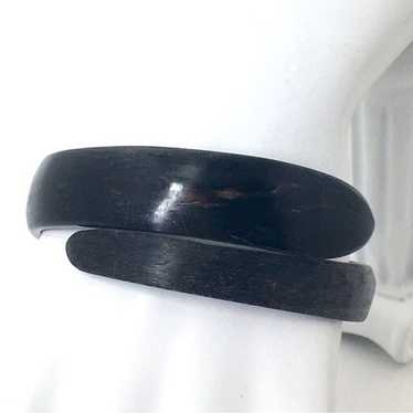 Vintage, Hand Carved Ebony Wood Bracelet, Almost B