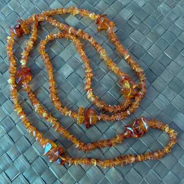 Vintage Organic Baltic Amber Beads Necklace - image 1