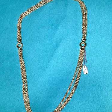 Vintage Multistrand Gold Necklace - image 1