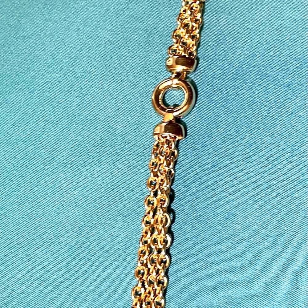 Vintage Multistrand Gold Necklace - image 3