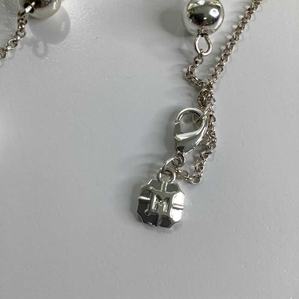 Vintage Monet necklace and earrings set in silver… - image 3