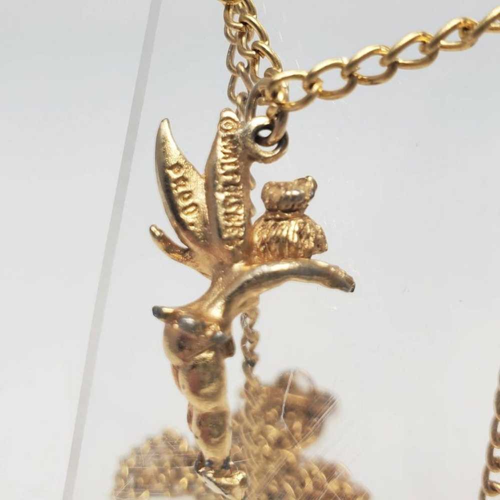 Vintage Walt Disney Tinker Bell Necklace A Golden… - image 10