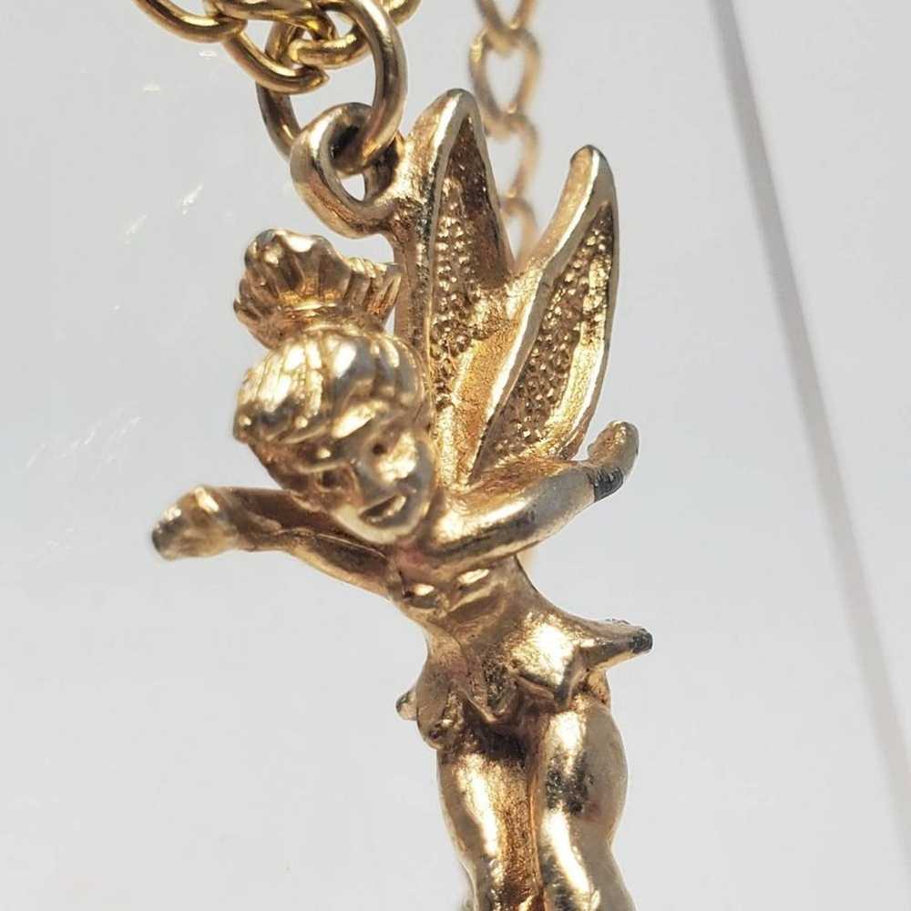 Vintage Walt Disney Tinker Bell Necklace A Golden… - image 4