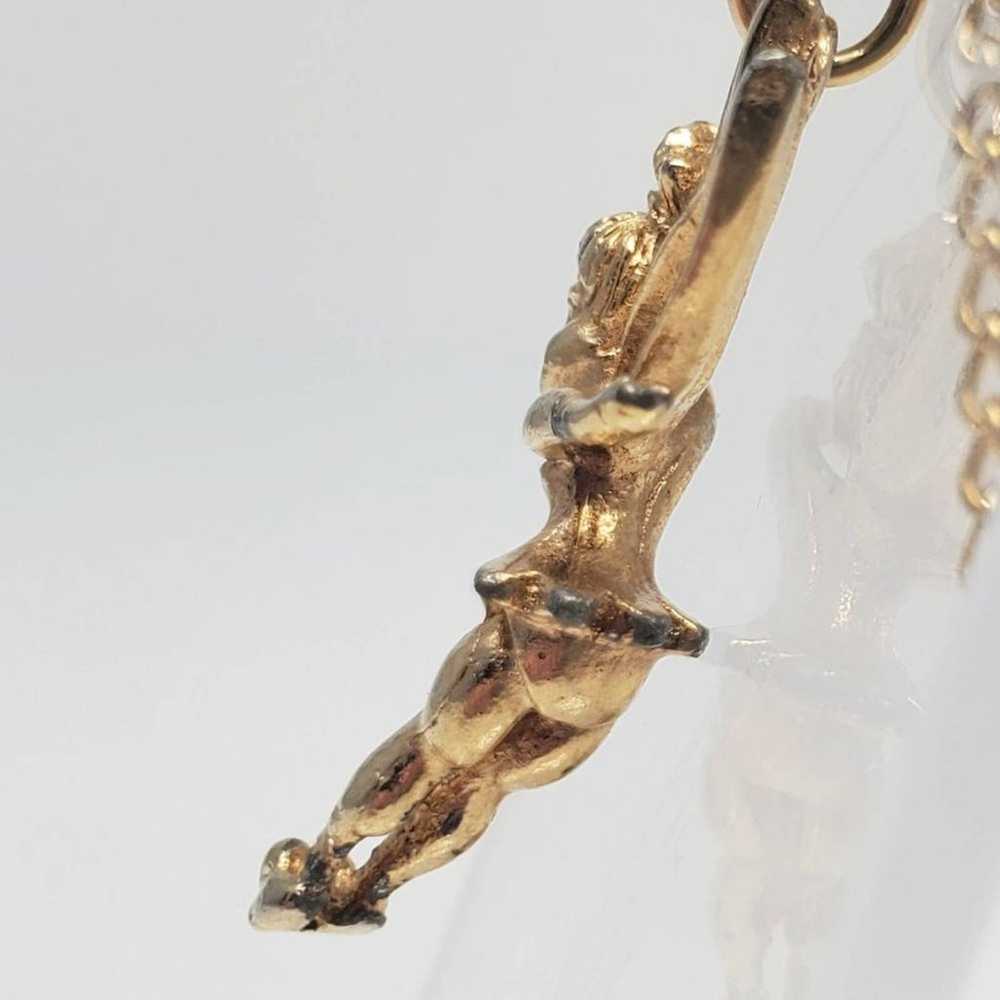 Vintage Walt Disney Tinker Bell Necklace A Golden… - image 6
