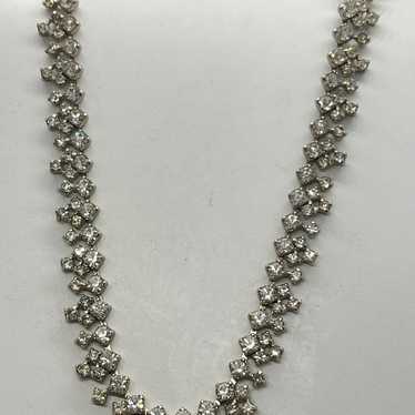 Vintage Signed Kramer Rhinestone 14” Choker Neckl… - image 1