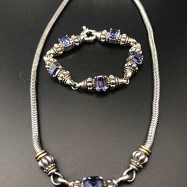 Vntg silver necklace and bracelet