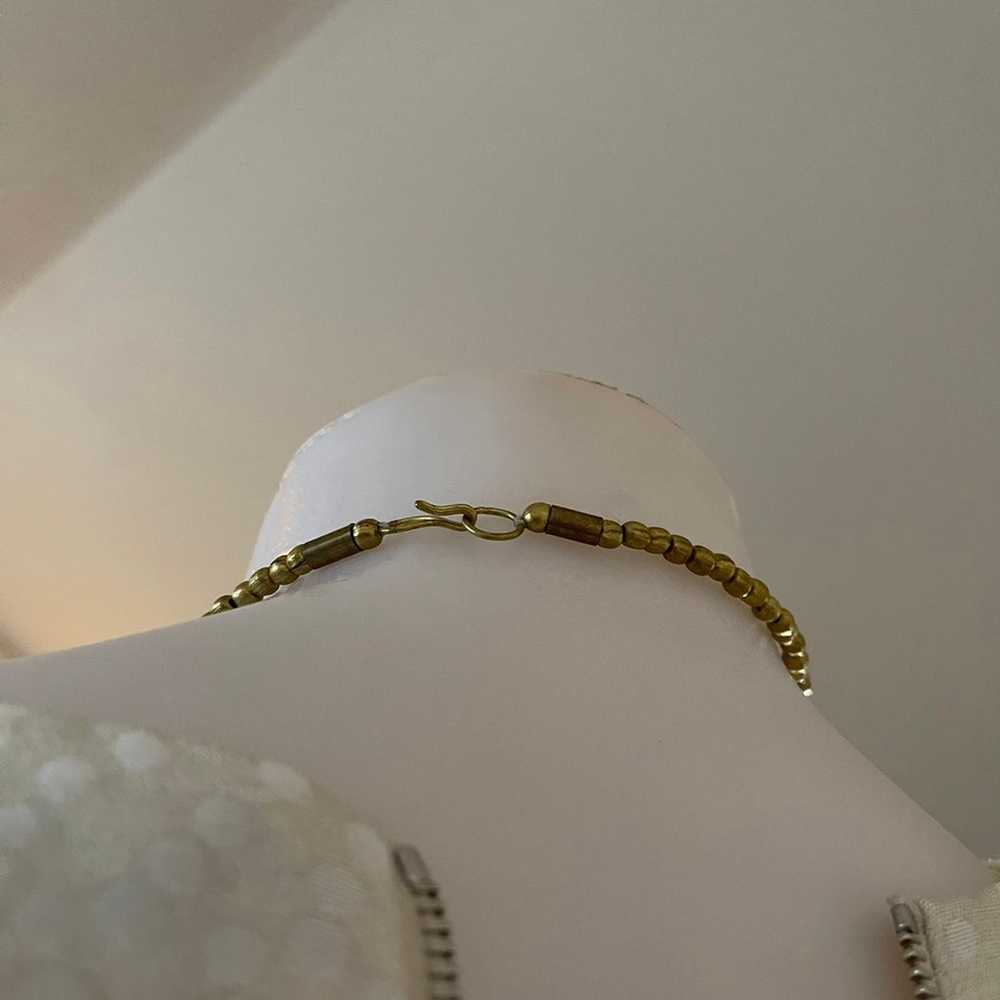 VTG 70's Silver Brass Articulated Snake Necklace … - image 4