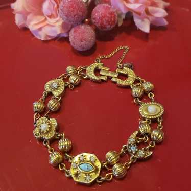 Vintage slide charm bracelet - Gem