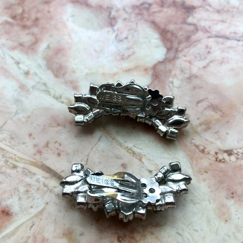 Signed Weiss Clip On Earrings - image 3