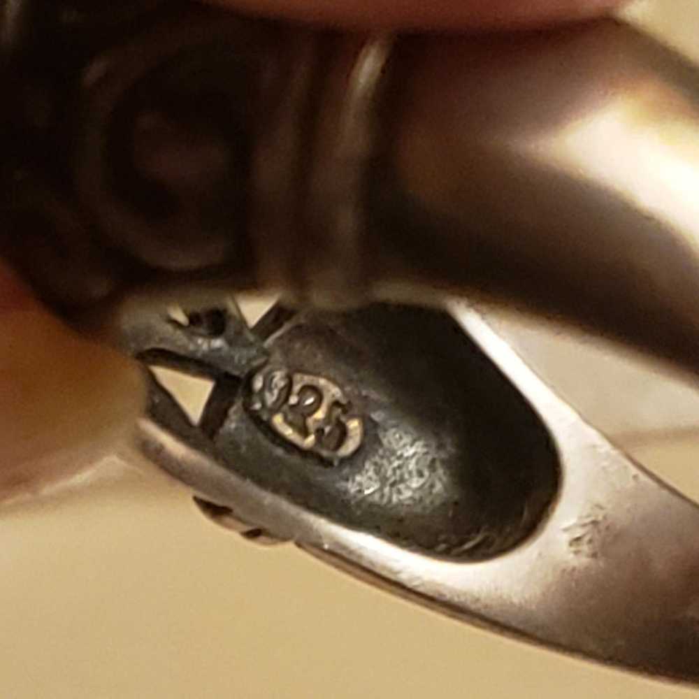 Vintage
Sterling ring w jade size 8.75 P - image 5