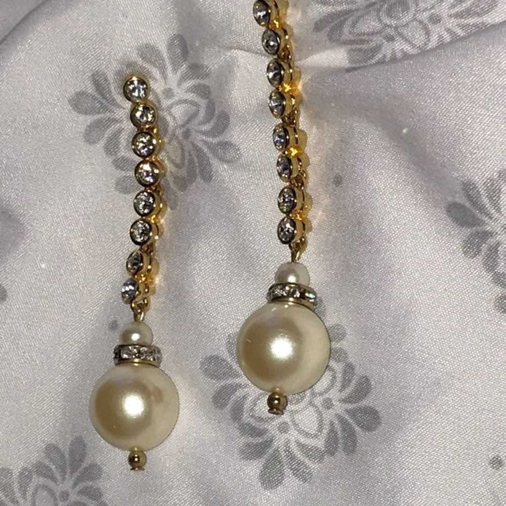 Vintage Dangle Goldtone Earrings - image 2