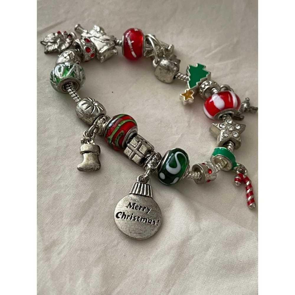 Vintage Silver Tone December "Merry Christmas" Ch… - image 2