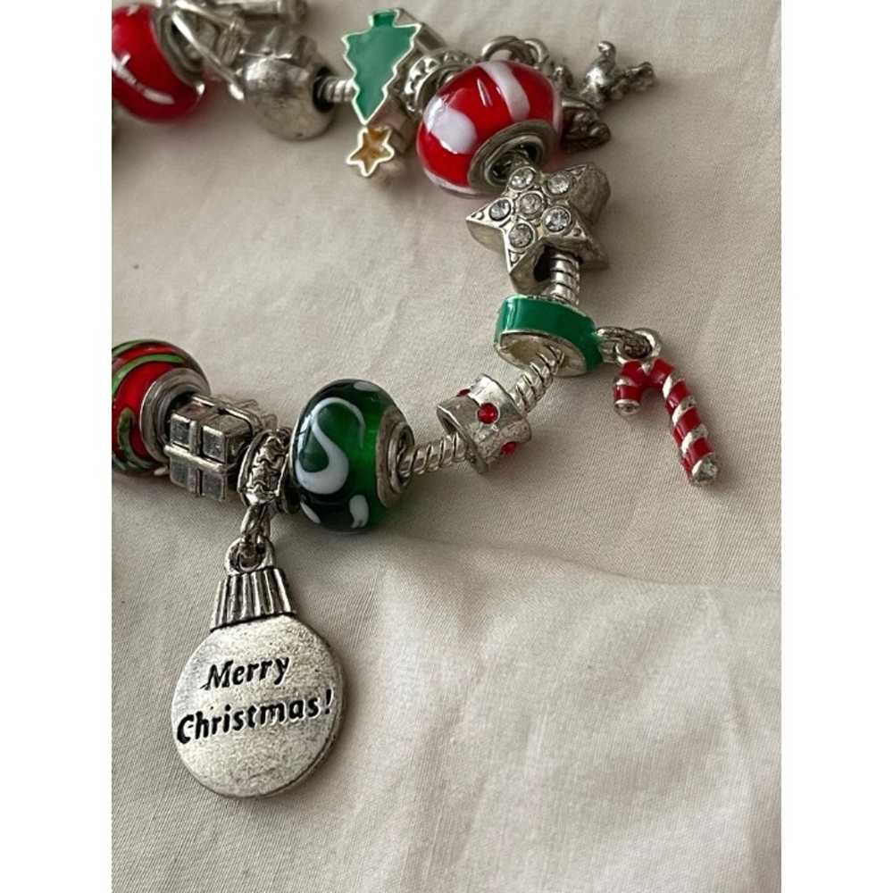Vintage Silver Tone December "Merry Christmas" Ch… - image 3