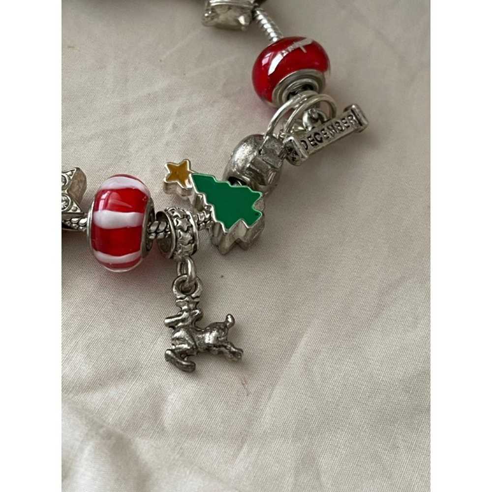 Vintage Silver Tone December "Merry Christmas" Ch… - image 4