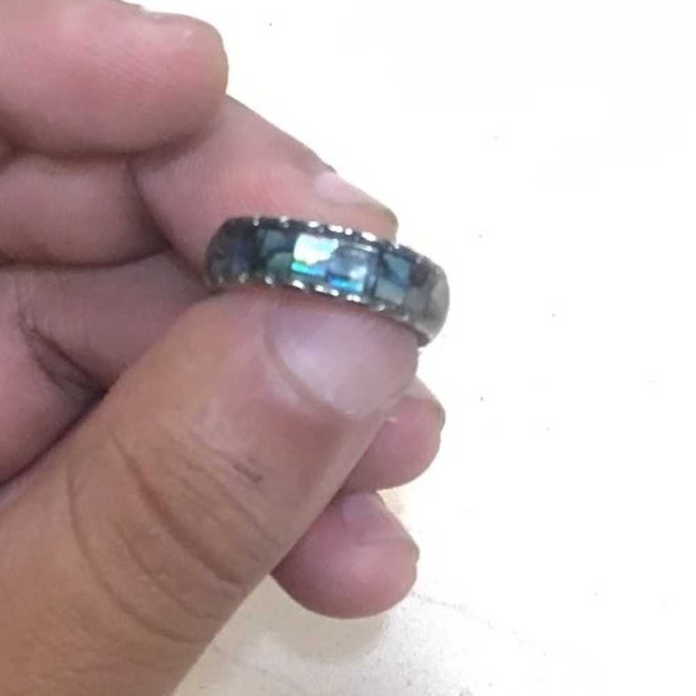 Mother of peral mop abalone ring - image 2
