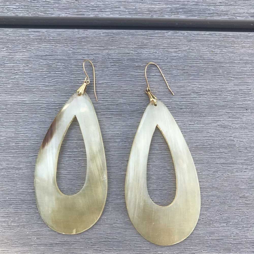 Vintage Mother of Pearl Earrings - image 1