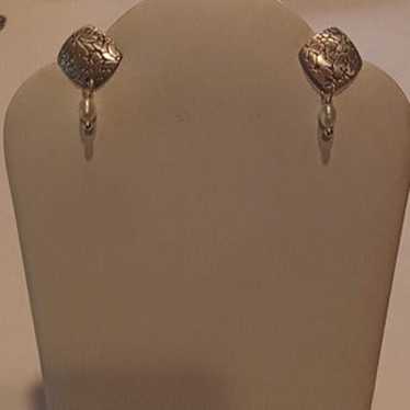 Hand Crafted Sterling Silver And Pearl Earrings - image 1