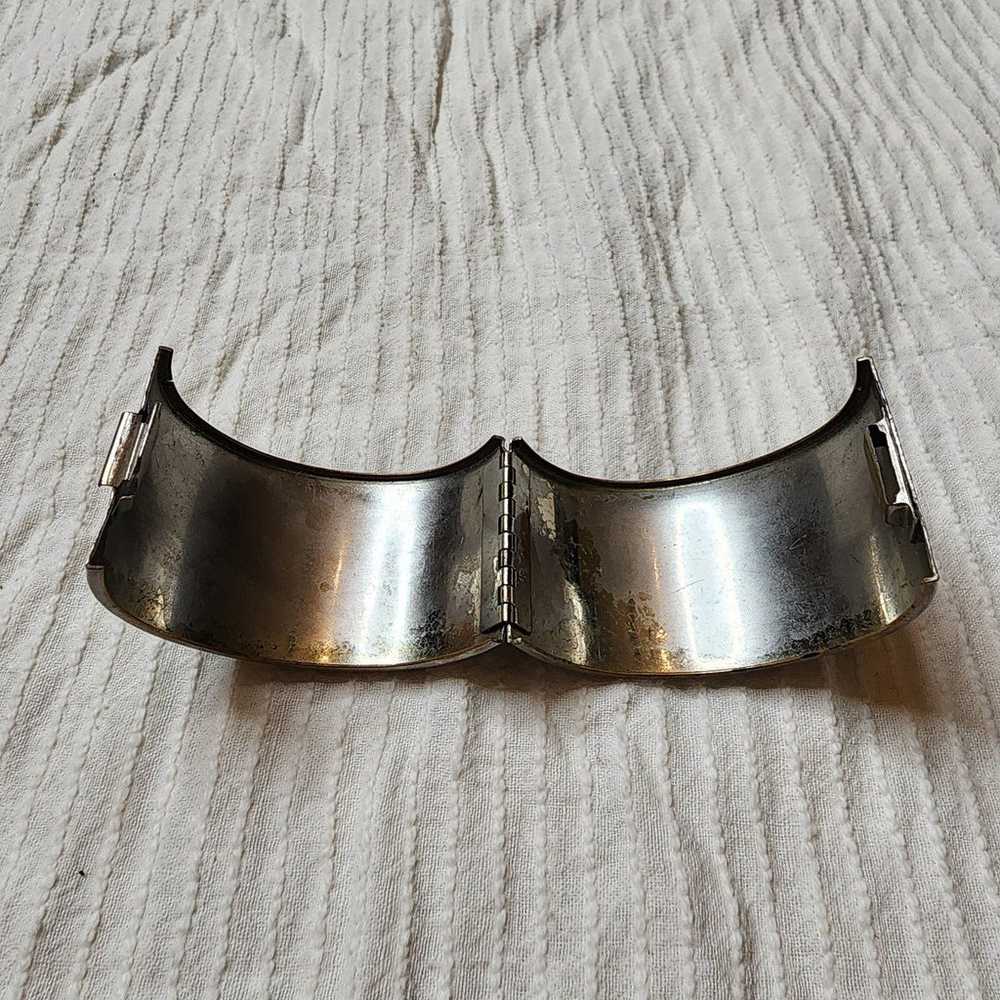 Vintage Silvertone Arm Cuff Bangle - image 3