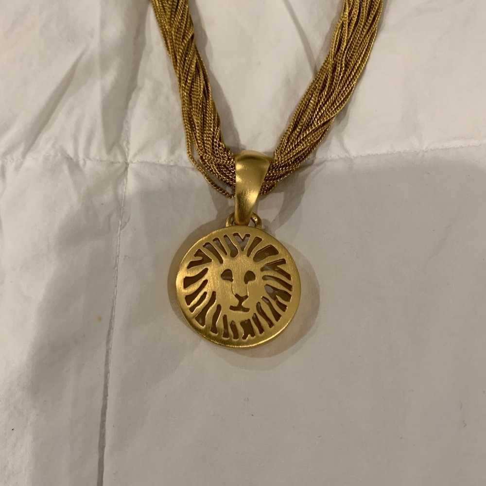 Anne Klein Vintage Gold Necklace Lion - image 4