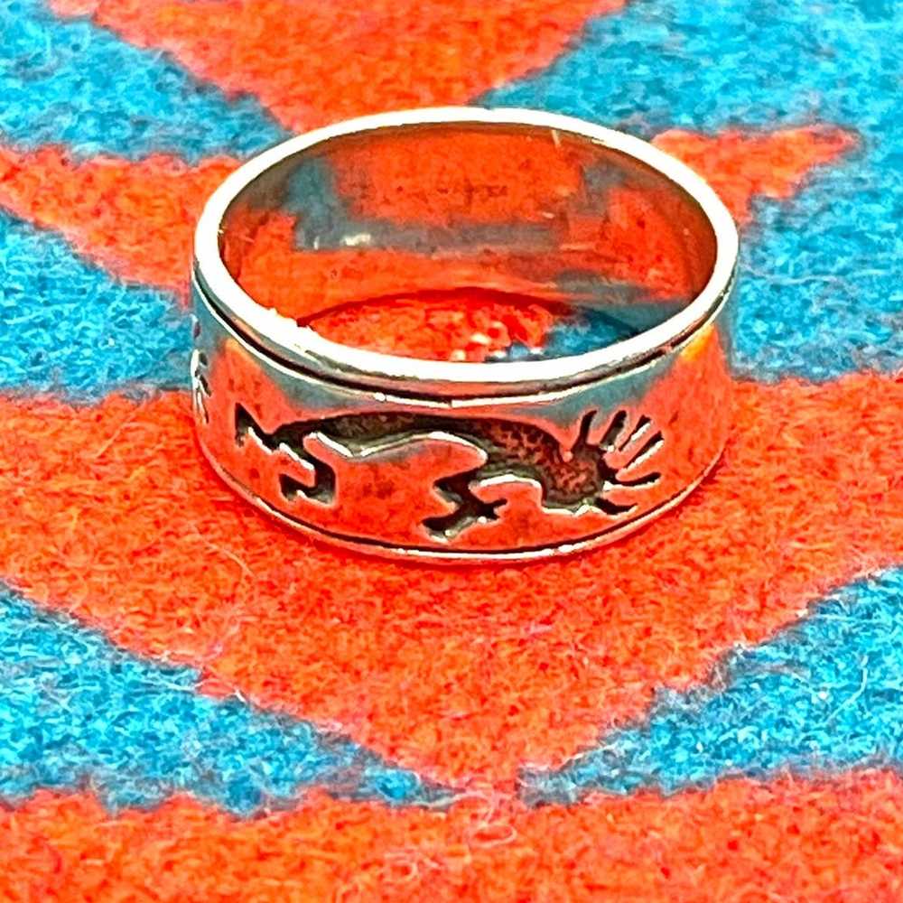 Vintage Sterling Kokopelli Ring sz 7 - image 1