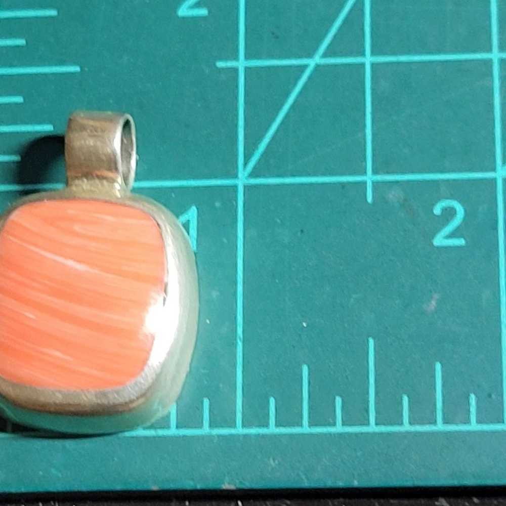 Vintage Sterling Silver 950 Mexico Orange Stone P… - image 8