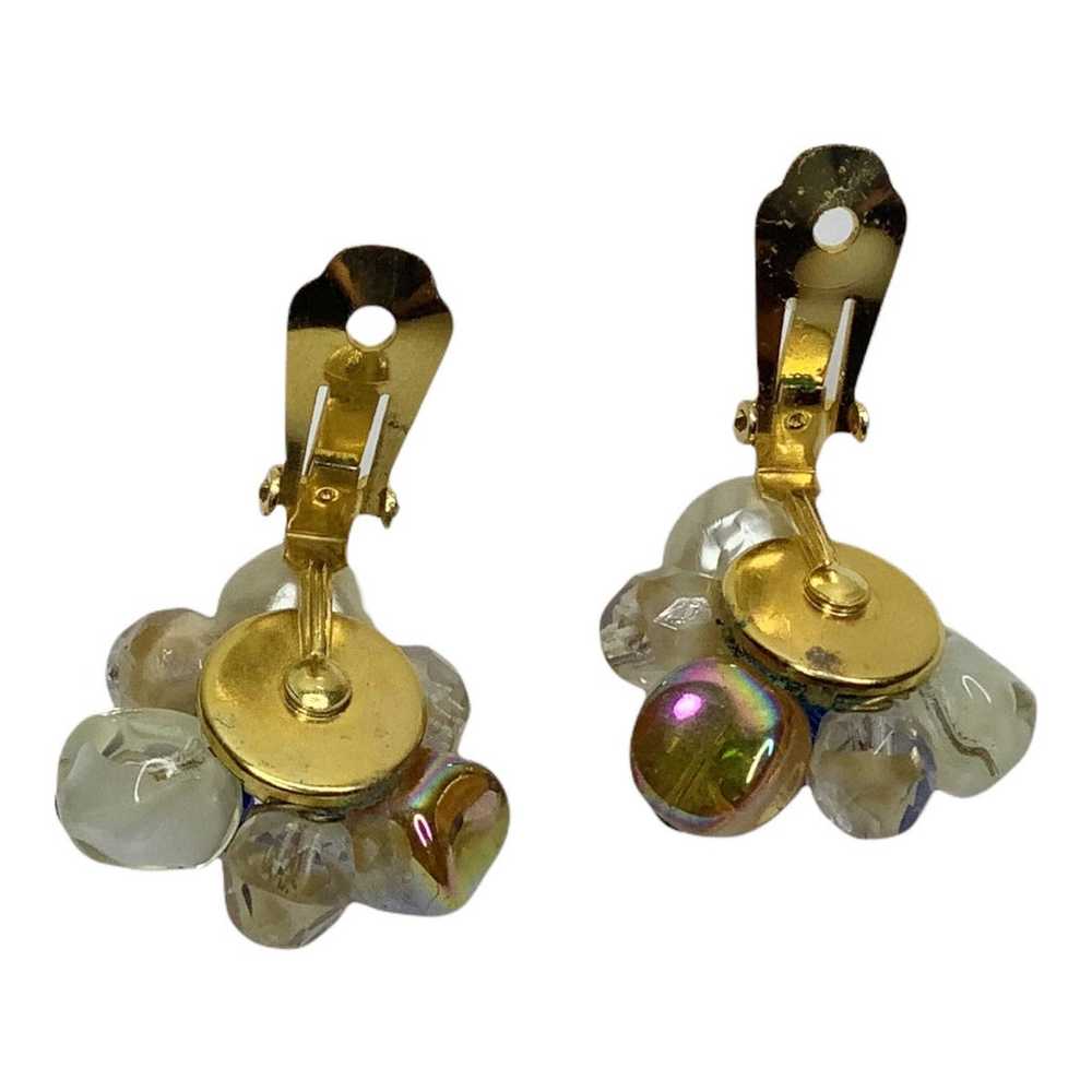 Vintage Hattie Carnegie Earrings Clip On Bead Clu… - image 4