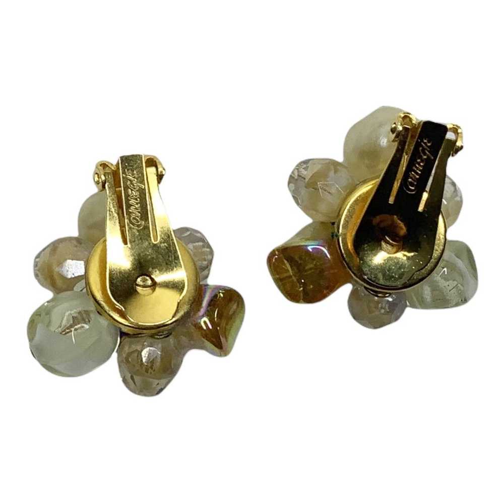 Vintage Hattie Carnegie Earrings Clip On Bead Clu… - image 5