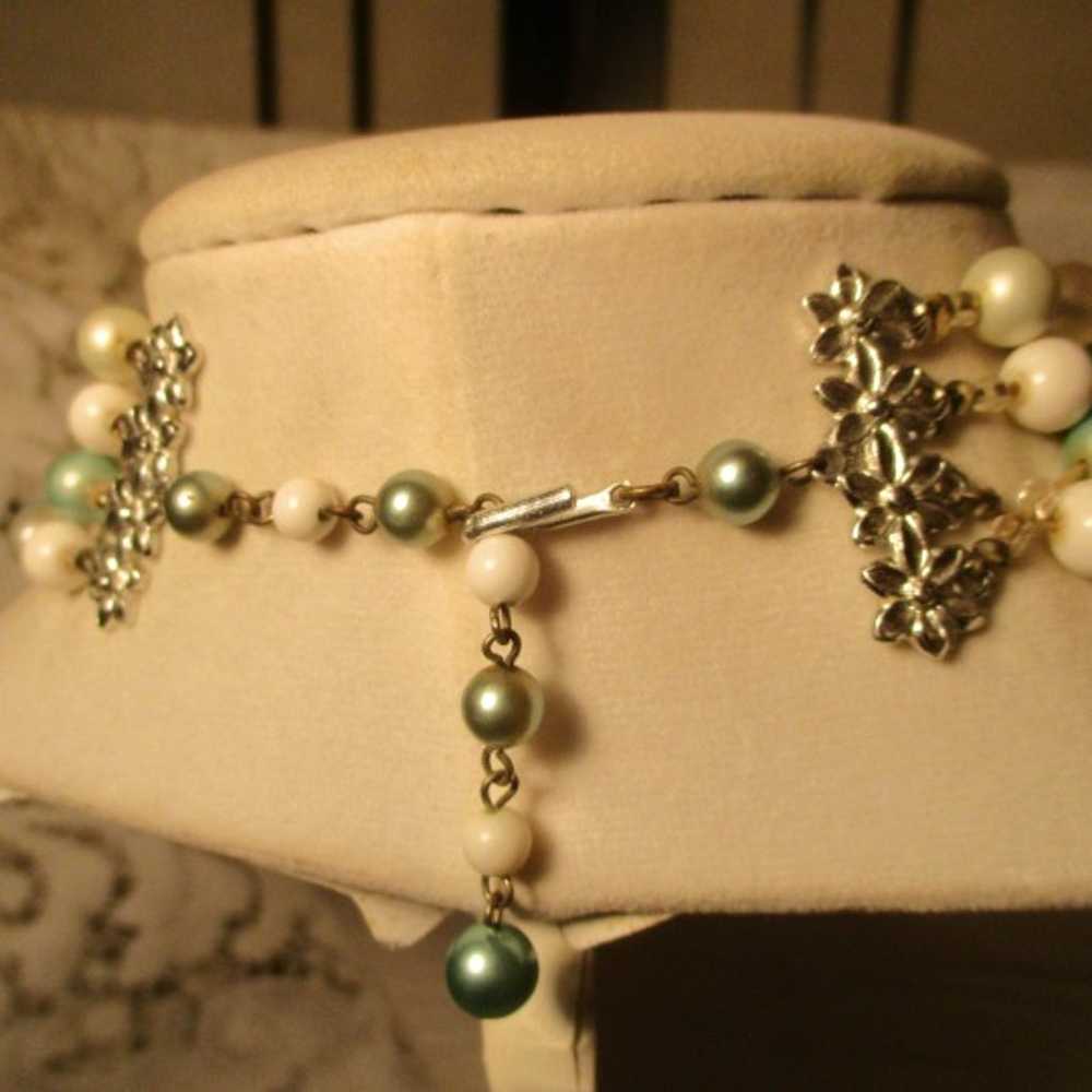 vintage 4 strand beaded necklace - image 4