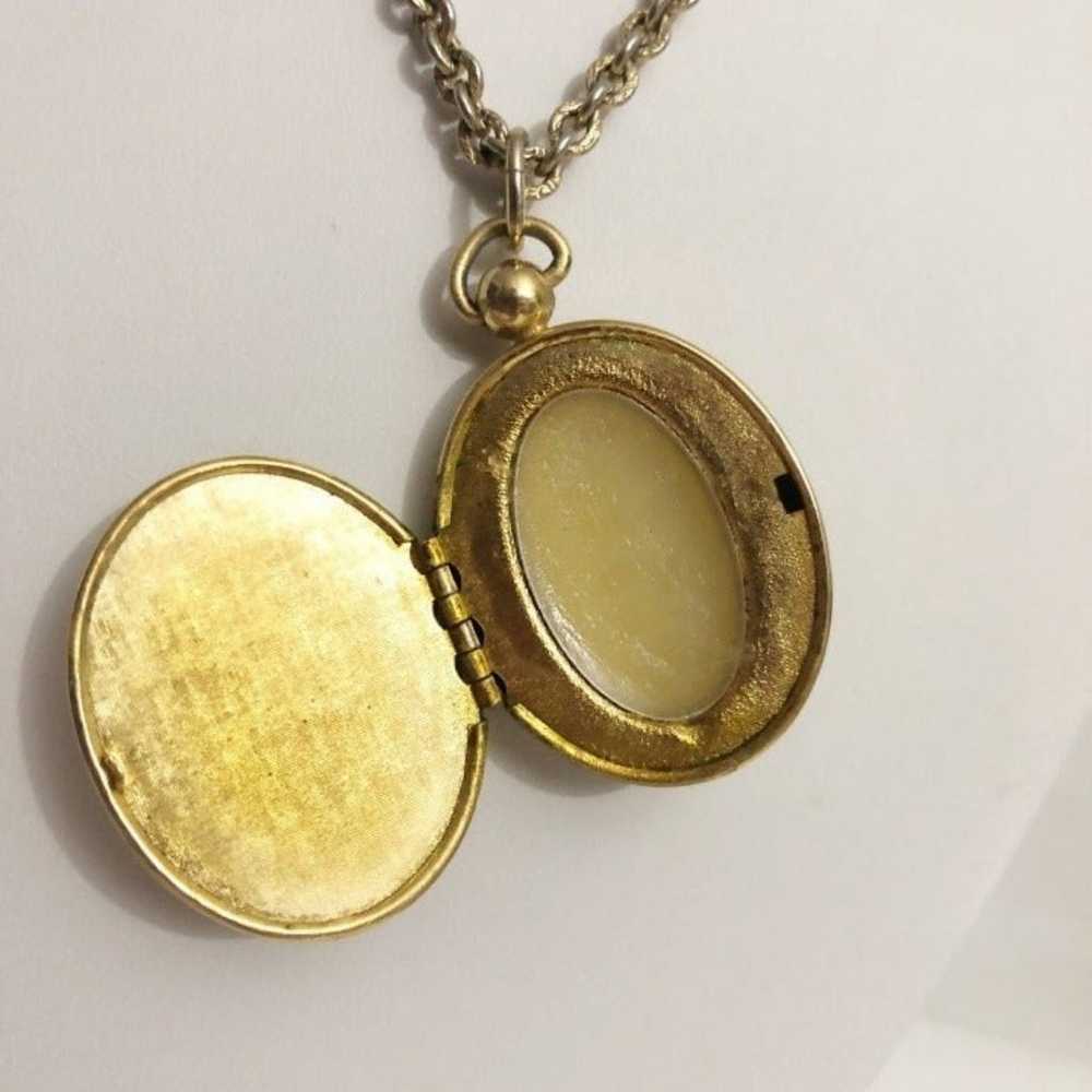 Vintage Pervco Solid Perfume Cabochon Necklace - image 3