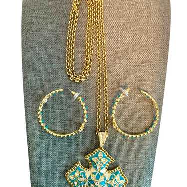 Real Collectibles by Adrienne Cross Necklace & Ea… - image 1