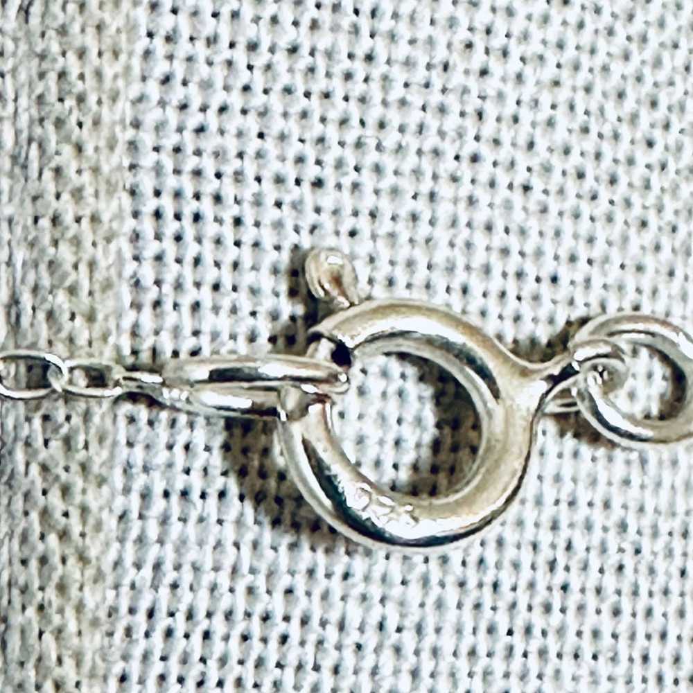 Vintage Dainty LOVE Silver Necklace - image 6