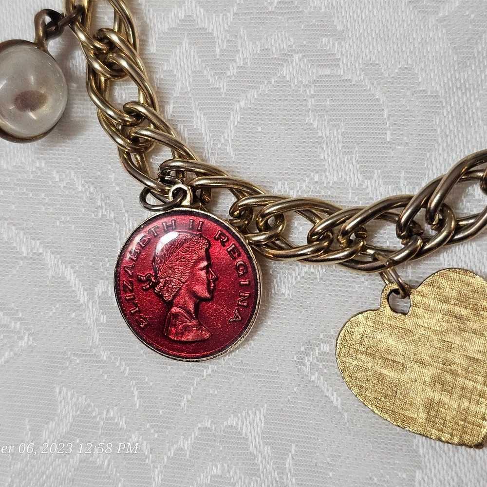 Vintage Lucky Prayer Charm Bracelet - image 6