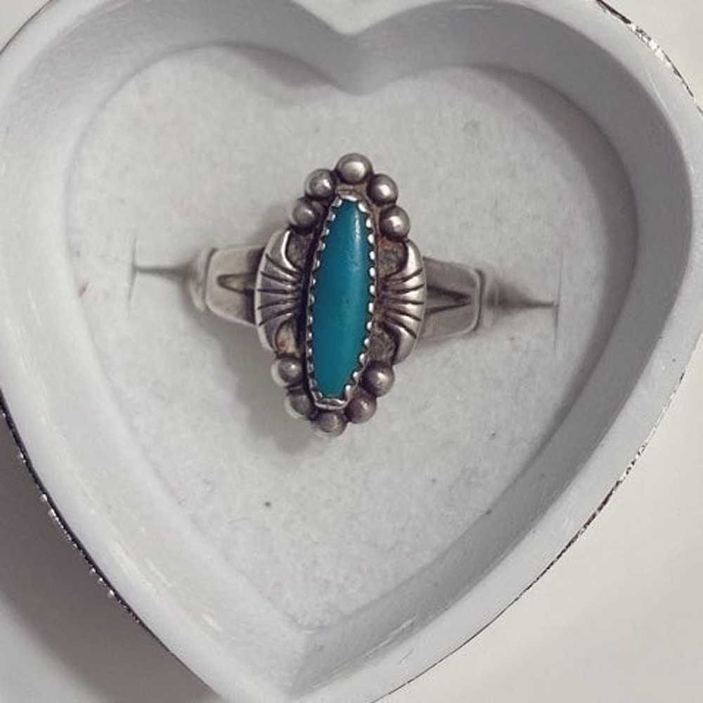 Turquoise Ring - silver 925 NAVAJO Turquoise - image 1